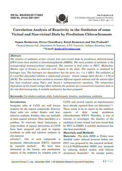 First page preview of "Reactivity Study of Diol Oxidation"